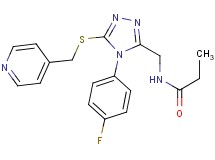 N-({4-(4-fluorophenyl)-5-[(4-pyridinylmethyl)thio]-4H-1,2,4-triazol-3-yl}methyl)propanamide