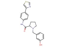 1-(3-hydroxybenzyl)-N-[4-(1,3-thiazol-4-yl)phenyl]prolinamide