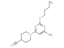 1-[6-amino-2-(butylthio)pyrimidin-4-yl]piperidine-4-carbonitrile