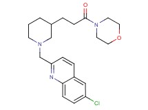 6-chloro-2-({3-[3-(4-morpholinyl)-3-oxopropyl]-1-piperidinyl}methyl)quinoline