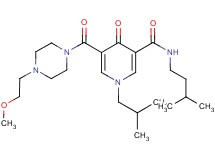 1-isobutyl-5-{[4-(2-methoxyethyl)-1-piperazinyl]carbonyl}-N-(3-methylbutyl)-4-oxo-1,4-dihydro-3-pyridinecarboxamide
