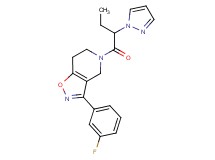 3-(3-fluorophenyl)-5-[2-(1H-pyrazol-1-yl)butanoyl]-4,5,6,7-tetrahydroisoxazolo[4,5-c]pyridine