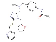 N-{4-[(methyl{[5-[(2-pyridinylmethyl)thio]-4-(tetrahydro-2-furanylmethyl)-4H-1,2,4-triazol-3-yl]methyl}amino)methyl]phenyl}acetamide