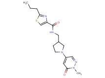 N-{[1-(1-methyl-6-oxo-1,6-dihydropyridazin-4-yl)pyrrolidin-3-yl]methyl}-2-propyl-1,3-thiazole-4-carboxamide