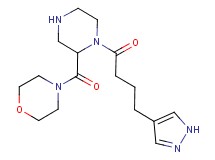 4-({1-[4-(1H-pyrazol-4-yl)butanoyl]-2-piperazinyl}carbonyl)morpholine