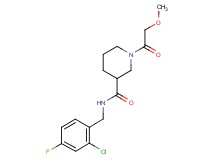 N-(2-chloro-4-fluorobenzyl)-1-(methoxyacetyl)-3-piperidinecarboxamide
