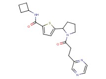 N-cyclobutyl-5-{1-[3-(2-pyrazinyl)propanoyl]-2-pyrrolidinyl}-2-thiophenecarboxamide