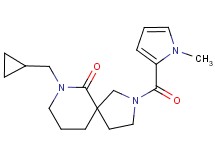 7-(cyclopropylmethyl)-2-[(1-methyl-1H-pyrrol-2-yl)carbonyl]-2,7-diazaspiro[4.5]decan-6-one