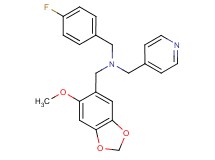 (4-fluorobenzyl)[(6-methoxy-1,3-benzodioxol-5-yl)methyl](pyridin-4-ylmethyl)amine