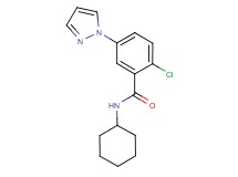 2-chloro-N-cyclohexyl-5-(1H-pyrazol-1-yl)benzamide