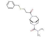 (1R*,5R*)-6-[3-(benzylthio)propanoyl]-N,N-dimethyl-3,6-diazabicyclo[3.2.2]nonane-3-carboxamide