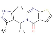 3-[1-(3,5-dimethyl-1H-pyrazol-4-yl)ethyl]thieno[2,3-d]pyrimidin-4(3H)-one