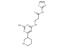 3-[(2-methyl-6-piperidin-3-ylpyrimidin-4-yl)amino]-N-1,3-thiazol-2-ylpropanamide