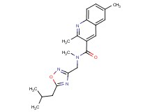 N-[(5-isobutyl-1,2,4-oxadiazol-3-yl)methyl]-N,2,6-trimethylquinoline-3-carboxamide