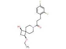 (1R*,3S*)-7-[3-(2,4-difluorophenyl)propanoyl]-3-ethoxy-7-azaspiro[3.5]nonan-1-ol