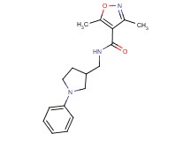 3,5-dimethyl-N-[(1-phenyl-3-pyrrolidinyl)methyl]-4-isoxazolecarboxamide trifluoroacetate