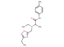 2-{ethyl[(3-ethyl-1,2,4-oxadiazol-5-yl)methyl]amino}-N-(4-methylphenyl)propanamide
