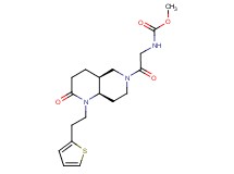 methyl {2-oxo-2-[(4aS*,8aR*)-2-oxo-1-[2-(2-thienyl)ethyl]octahydro-1,6-naphthyridin-6(2H)-yl]ethyl}carbamate