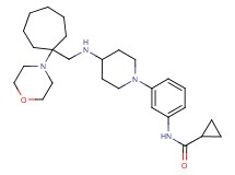 N-{3-[4-({[1-(4-morpholinyl)cycloheptyl]methyl}amino)-1-piperidinyl]phenyl}cyclopropanecarboxamide