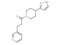 3-{3-oxo-3-[4-(1H-pyrazol-3-yl)piperidin-1-yl]propyl}pyridine