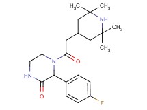 3-(4-fluorophenyl)-4-[(2,2,6,6-tetramethylpiperidin-4-yl)acetyl]piperazin-2-one
