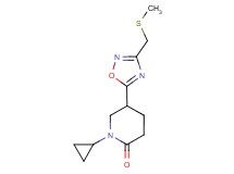 1-cyclopropyl-5-{3-[(methylthio)methyl]-1,2,4-oxadiazol-5-yl}-2-piperidinone