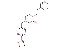 4-{[2-(2-furyl)pyrimidin-5-yl]methyl}-1-(2-phenylethyl)piperazin-2-one