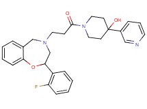 1-{3-[2-(2-fluorophenyl)-2,3-dihydro-1,4-benzoxazepin-4(5H)-yl]propanoyl}-4-(3-pyridinyl)-4-piperidinol