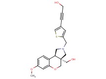 3-(5-{[(3aS*,9bS*)-3a-(hydroxymethyl)-7-methoxy-1,3a,4,9b-tetrahydrochromeno[3,4-c]pyrrol-2(3H)-yl]methyl}-3-thienyl)prop-2-yn-1-ol