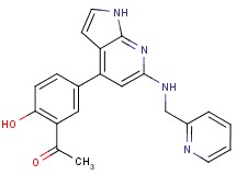 1-(2-hydroxy-5-{6-[(pyridin-2-ylmethyl)amino]-1H-pyrrolo[2,3-b]pyridin-4-yl}phenyl)ethanone