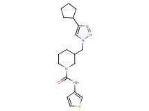 3-[(4-cyclopentyl-1H-1,2,3-triazol-1-yl)methyl]-N-3-thienyl-1-piperidinecarboxamide