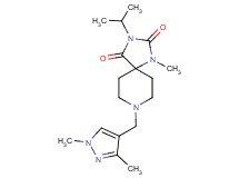 8-[(1,3-dimethyl-1H-pyrazol-4-yl)methyl]-3-isopropyl-1-methyl-1,3,8-triazaspiro[4.5]decane-2,4-dione