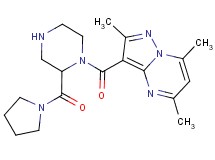 2,5,7-trimethyl-3-{[2-(1-pyrrolidinylcarbonyl)-1-piperazinyl]carbonyl}pyrazolo[1,5-a]pyrimidine
