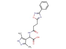 (3,5-dimethyl-1H-pyrazol-4-yl){[3-(3-phenyl-1,2,4-oxadiazol-5-yl)propanoyl]amino}acetic acid