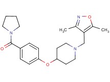 1-[(3,5-dimethylisoxazol-4-yl)methyl]-4-[4-(pyrrolidin-1-ylcarbonyl)phenoxy]piperidine