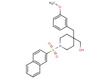 [4-(3-methoxybenzyl)-1-(2-naphthylsulfonyl)-4-piperidinyl]methanol