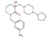3-[(4-cyclopentyl-1-piperazinyl)methyl]-3-hydroxy-1-(3-methylbenzyl)-2-piperidinone