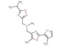 1-(5-isopropyl-1,2,4-oxadiazol-3-yl)-N-methyl-N-{[5-methyl-2-(3-methyl-2-thienyl)-1,3-oxazol-4-yl]methyl}methanamine