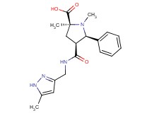 (2S*,4S*,5R*)-1,2-dimethyl-4-({[(5-methyl-1H-pyrazol-3-yl)methyl]amino}carbonyl)-5-phenylpyrrolidine-2-carboxylic acid