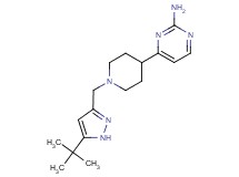 4-{1-[(5-tert-butyl-1H-pyrazol-3-yl)methyl]piperidin-4-yl}pyrimidin-2-amine