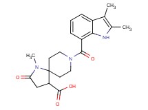 8-[(2,3-dimethyl-1H-indol-7-yl)carbonyl]-1-methyl-2-oxo-1,8-diazaspiro[4.5]decane-4-carboxylic acid