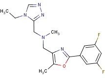 1-[2-(3,5-difluorophenyl)-5-methyl-1,3-oxazol-4-yl]-N-[(4-ethyl-4H-1,2,4-triazol-3-yl)methyl]-N-methylmethanamine