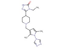 5-(1-{[2,5-dimethyl-1-(4H-1,2,4-triazol-4-yl)-1H-pyrrol-3-yl]methyl}piperidin-4-yl)-4-ethyl-2,4-dihydro-3H-1,2,4-triazol-3-one