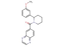 6-{[2-(3-methoxyphenyl)-1-piperidinyl]carbonyl}quinoxaline