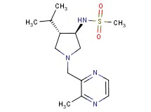 N-{rel-(3R,4S)-4-isopropyl-1-[(3-methyl-2-pyrazinyl)methyl]-3-pyrrolidinyl}methanesulfonamide hydrochloride