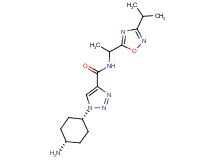 1-(cis-4-aminocyclohexyl)-N-[1-(3-isopropyl-1,2,4-oxadiazol-5-yl)ethyl]-1H-1,2,3-triazole-4-carboxamide