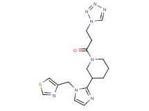 1-[3-(1H-tetrazol-1-yl)propanoyl]-3-[1-(1,3-thiazol-4-ylmethyl)-1H-imidazol-2-yl]piperidine