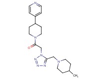 4-[1-({5-[(4-methyl-1-piperidinyl)methyl]-1H-tetrazol-1-yl}acetyl)-4-piperidinyl]pyridine