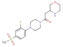 3-(2-{4-[2-fluoro-4-(methylsulfonyl)phenyl]-1-piperazinyl}-2-oxoethyl)morpholine hydrochloride