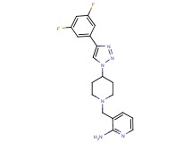 3-({4-[4-(3,5-difluorophenyl)-1H-1,2,3-triazol-1-yl]-1-piperidinyl}methyl)-2-pyridinamine bis(trifluoroacetate)
